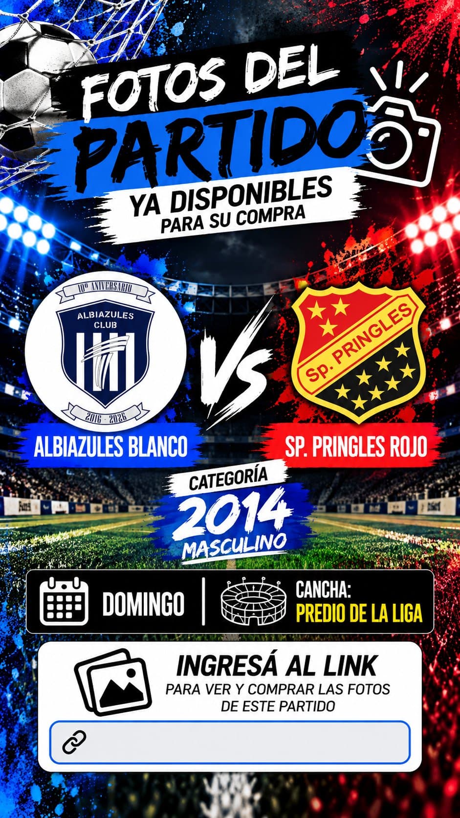 ALBIAZULES BLANCO VS SP. PRINGLES ROJO 2014