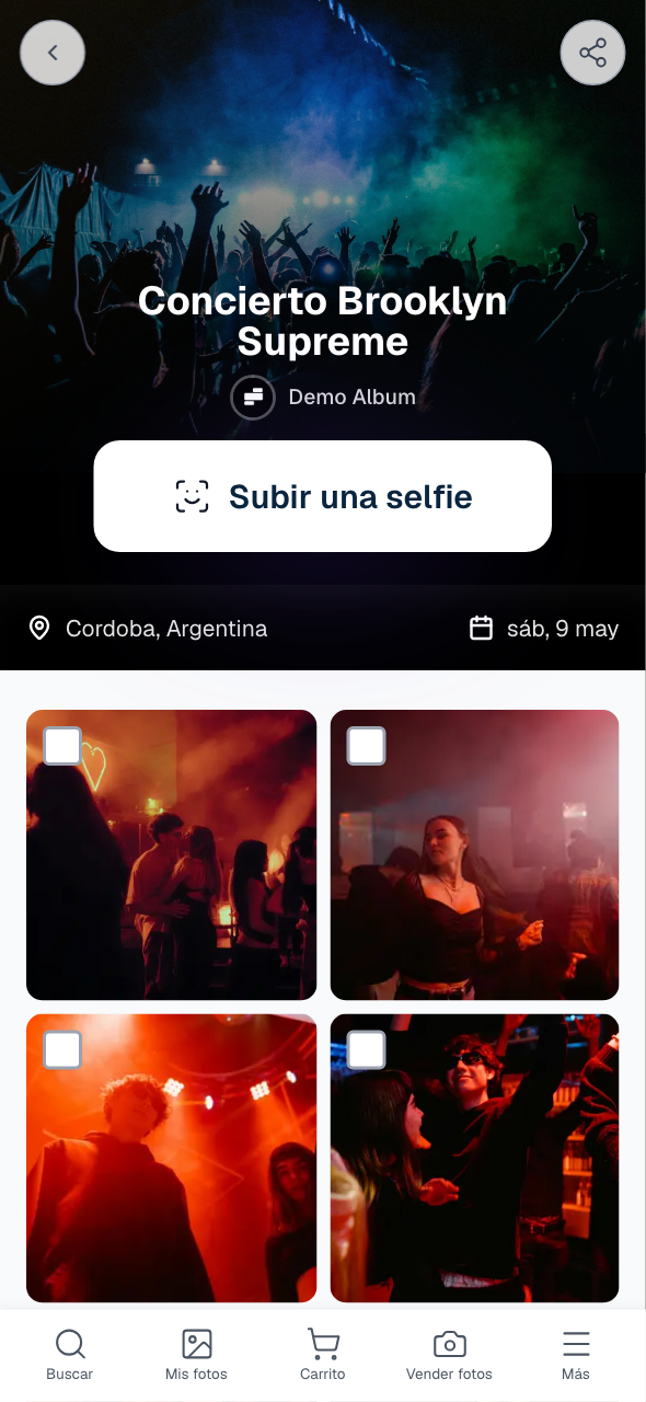 Vista previa móvil de un álbum de compra en levelpic